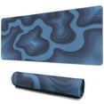 thumbnail image 1 of Japanese-Inspired Gaming Mouse Pad - Blue & White Wave, XL, Stitched Edges, 1 of 7
