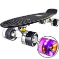 thumbnail image 1 of Skateboard Complete Mini Cruiser Skateboard For Children Teenagers Adults, Led Light Rollers With All-In-One Skate T-Tool For Beginners, 1 of 7