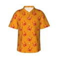 thumbnail image 1 of Fotbe Red Crab Camisa Hawaiana para Hombre Unisex – Camisa Casual de Verano con Botones de Manga Corta de Algodón y Lino,3X-Large, 1 of 7