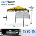 thumbnail image 4 of EAGLE PEAK 8x8 Slant Leg Lightweight Compact Portable Canopy w/ Backpack(Yellow), 4 of 10