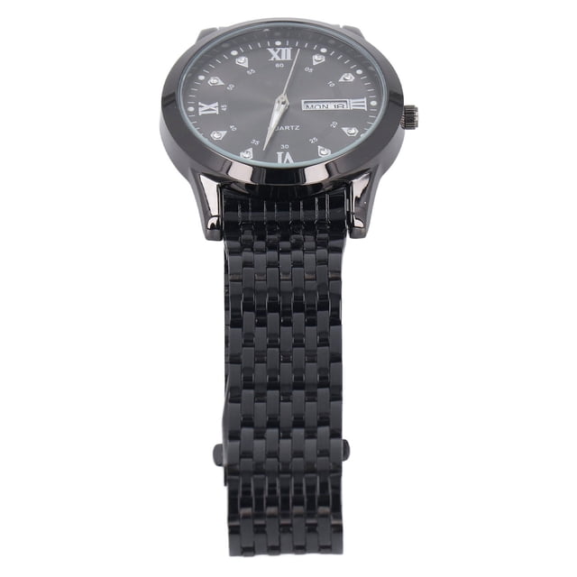 Reloj Analógico Para Hombre, Reloj De Pulsera De Cuarzo Para Hombre, Calendario, Ocasión Formal Negra