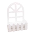 thumbnail image 3 of Valla de madera con estacas, maceta artificial para flores, cesta de flores para montar en la pared, para decoración de interiores y exteriores, bodas Cabeza redonda, 3 of 8