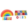 thumbnail image 1 of Rainbow Stacker Nesting Creative Jigsaw Blocks Números Juguetes De Aprendizaje Para Niños, 1 of 9