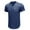 Dark Blue, variant on LYEAA Short Sleeve Shirts for Men Casual Five Buttons Crew Neck Cotton Linen Fitted Summer Pullover T-shirts Solid Soft Comfortable Breathable Men's Tops Gray S