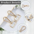 thumbnail image 5 of 1 Box 16Pcs Swivel Clasp Hooks with D Ring Lobster Claw Clasps 1 Inch Bulk Gold Alloy Metal Large Shiny Push Gate Trigger Snap Hook Clips for Keychain Straps DIY Crafts Purse Handbag Making, 5 of 9