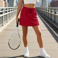 thumbnail image 6 of RYRJJ High Waisted Active Skirts for Women with Built-in Shorts and Pockets for Golf Tennis Hiking Workout Casual Skort(Red,L), 6 of 6