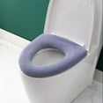 thumbnail image 2 of Visland Toilet Cushion Good Flexibility Polyester Warm Stain Resistant Toilet Seat Cover for Daily Use, 2 of 2