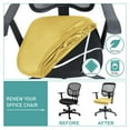 thumbnail image 5 of Velvet Office Chair Seat Covers, Stretch Office Chair Cover Washable Dining Chair Seat Covers Computer Office Chair Covers Non Slip-Black-Chair Seat Covers, 5 of 8