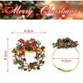 thumbnail image 2 of 6 anillos de servilleta con forma de corona navideña, servilleteros con temática navideña, hebillas para servilletas para decoración de mesa de cena, fiesta de bodas y vacaciones de Navidad, 2 of 4
