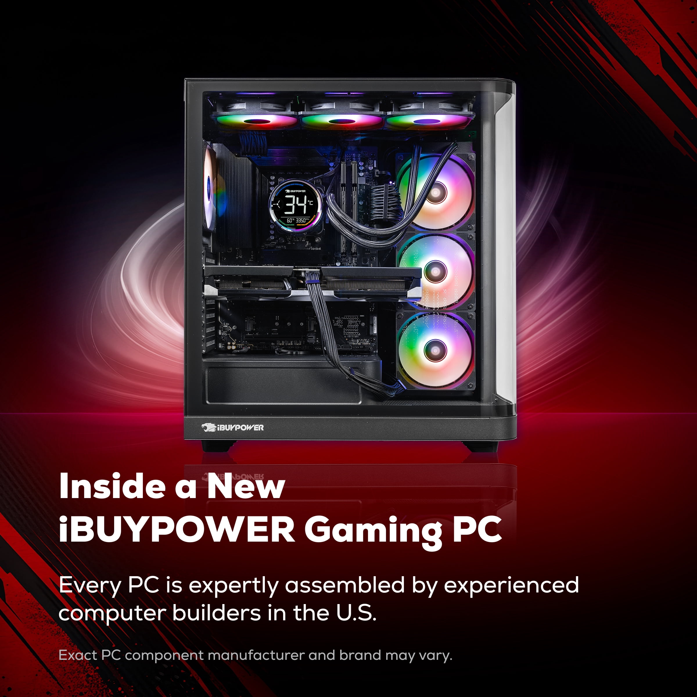 iBUYPOWER Trace Gaming PC Desktop Computer AMD Ryzen 7 9800X3D CPU, AMD Radeon RX 9070XT 16GB GPU, 32GB DDR5 5200MHz RAM, 2TB NVMe SSD, Windows 11 Home, Gamer Keyboard and Mouse - TBA7R97XT01