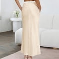 thumbnail image 7 of Busydd Women's Satin Skirts with Pockets Trendy Comfortable Maxi Skirts for Women Casual Solid Color Long Skirts XL, 7 of 7