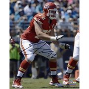 Eric Fisher Kansas City Chiefs Autographed 8" x 10" Vertical Side Blocking Photograph - Fanatics Authentic Certified