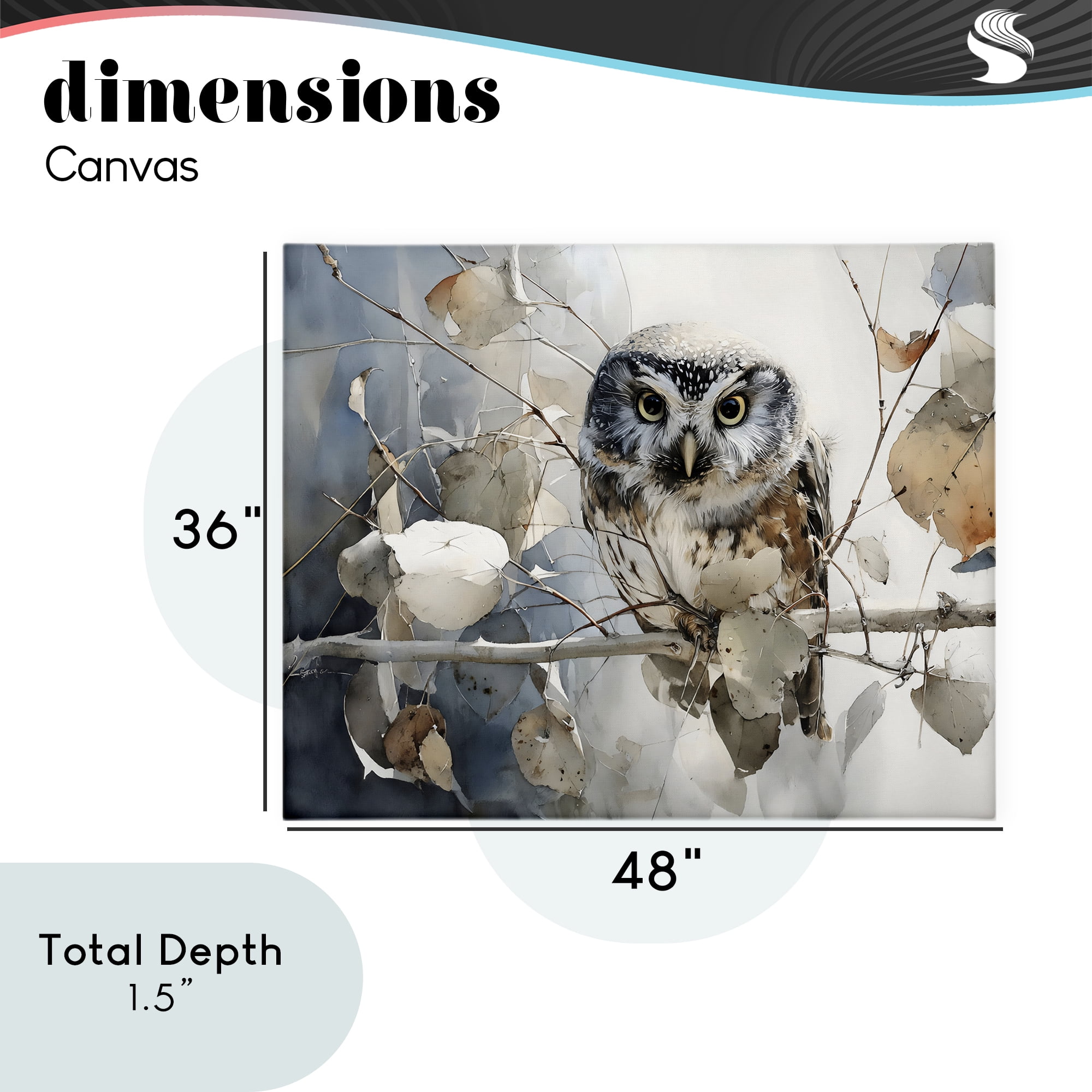Stupell Industries Hoot Owl on Autumn Branch Canvas Wall Art, design by Franklyn Gregory