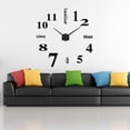 thumbnail image 3 of Reloj de pared 3D (60-100 cm), negro, reloj de pared digital de bricolaje, movimiento silencioso, reloj de pared de diseño moderno, reloj de pared gigante para dormitorio, cocina, sala de estar, 3 of 5