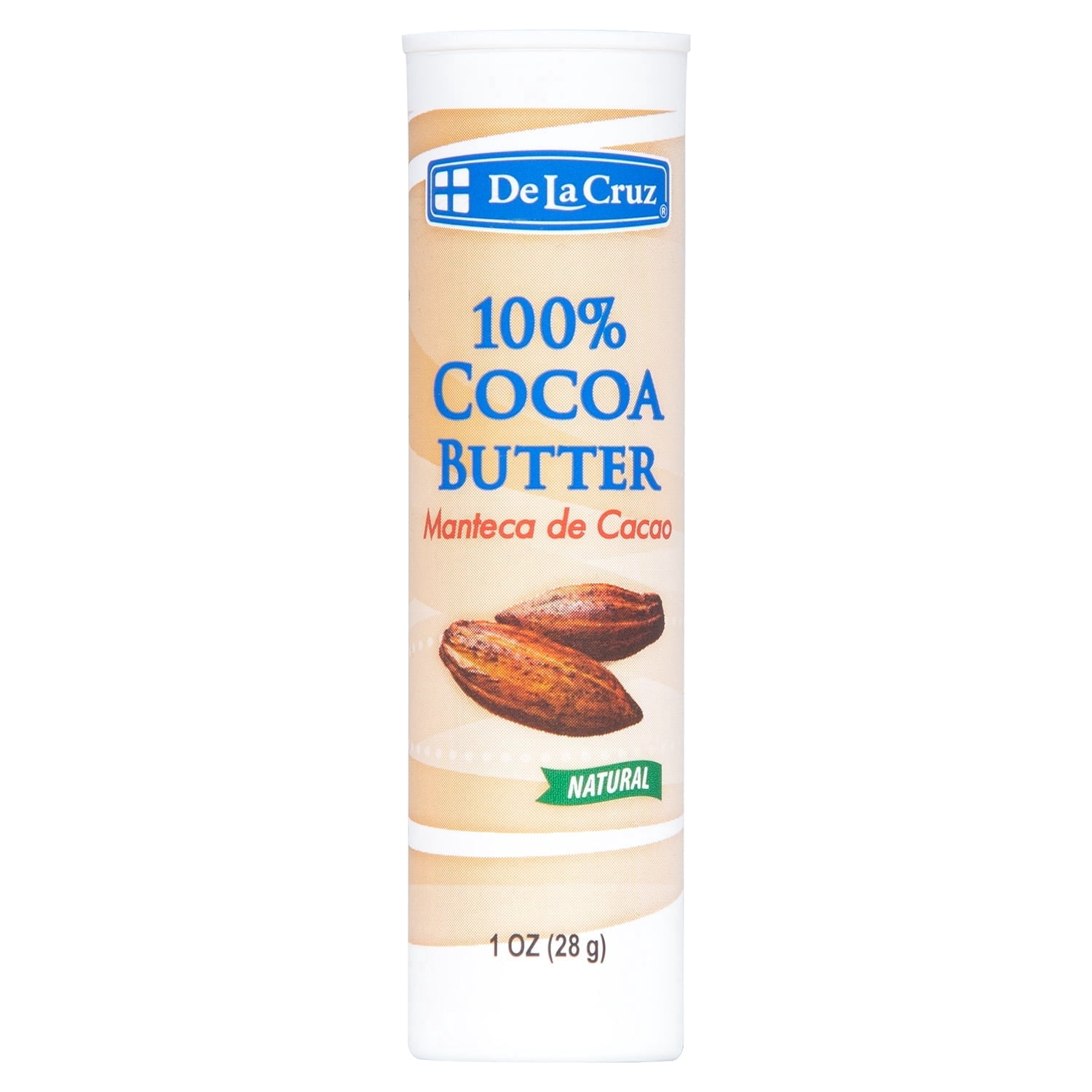 De La Cruz 100% Pure Cocoa Butter Stick - All-Natural Cocoa Butter Skin Moisturizer - 1 oz