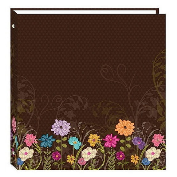 Pioneer TR-100D Magnetic 3-Ring Photo Album Chocolate Garden