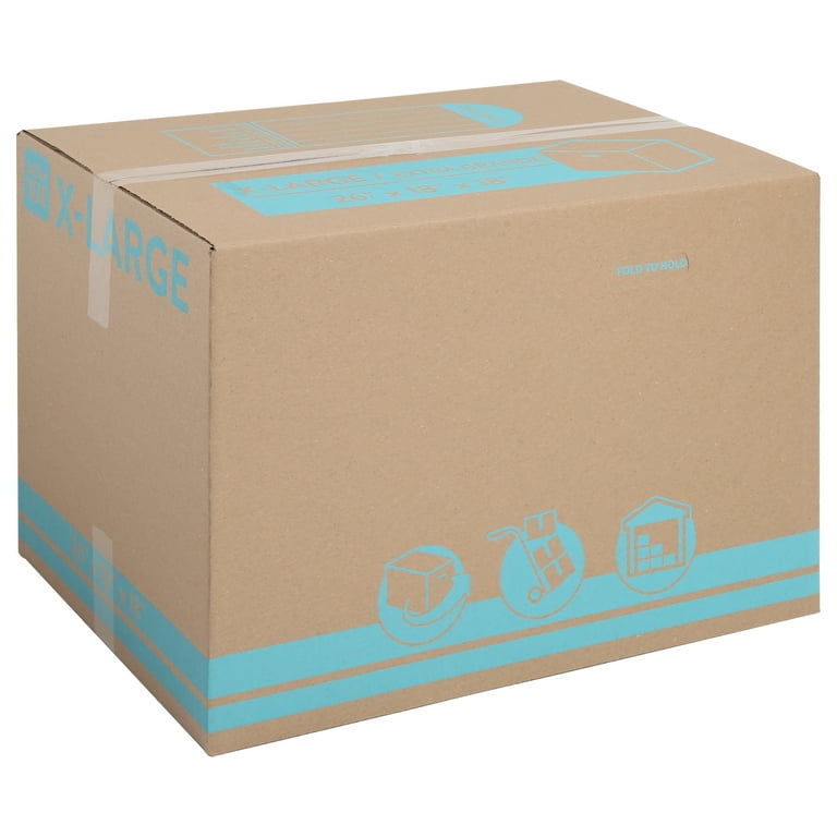 Pen + Gear Large Recycled Kraft Moving and Storage Box, 24L x 16W x 19H