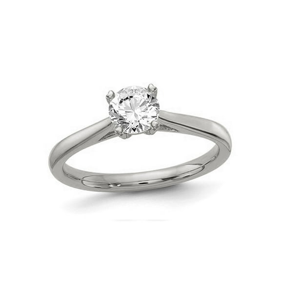 1/3 Carat (Ctw VS2-SI1, D-E-F) Lab Grown Diamond Solitaire Engagement Ring in 14K White Gold for Women