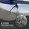 thumbnail image 4 of Welding Rods Hot Staple Repair Machine Plastic Welding Hot Stapler Car Auto Bumper Repair Pre Cut Wave Staples 0.8mm,500 x Welding nail,Silver, 4 of 8