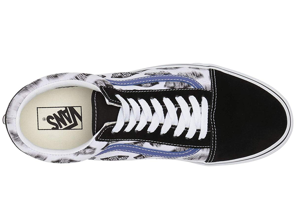 vans old skool blur board black & blue skate shoes
