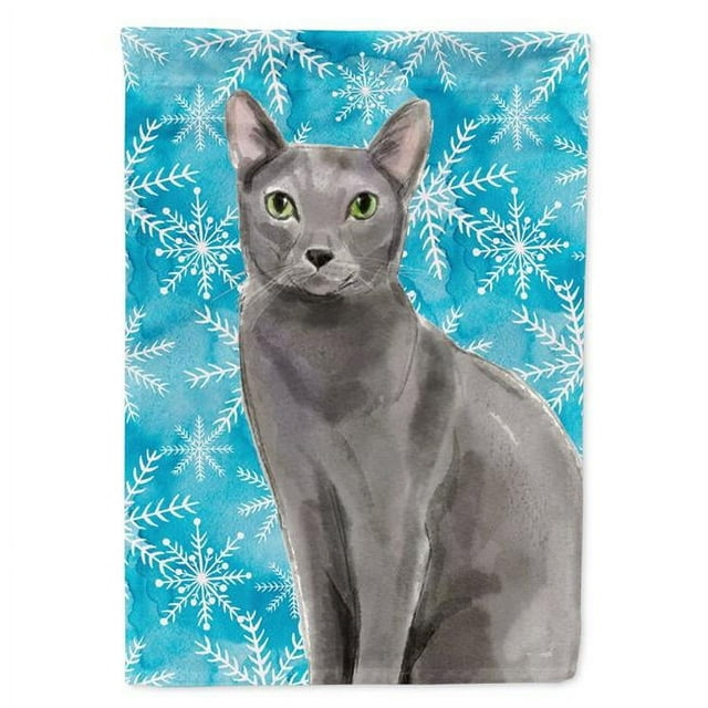 Carolines Treasures CK3106CHF Blue Russian Winter Snowflake Flag Canvas House Size