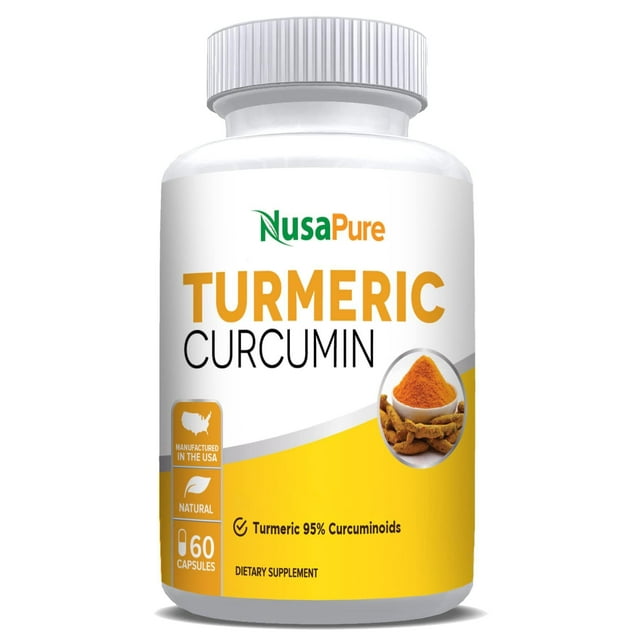 Suplemento NusaPure, cúrcuma y curcumina, 600 mg, 60 cápsulas vegetarianas