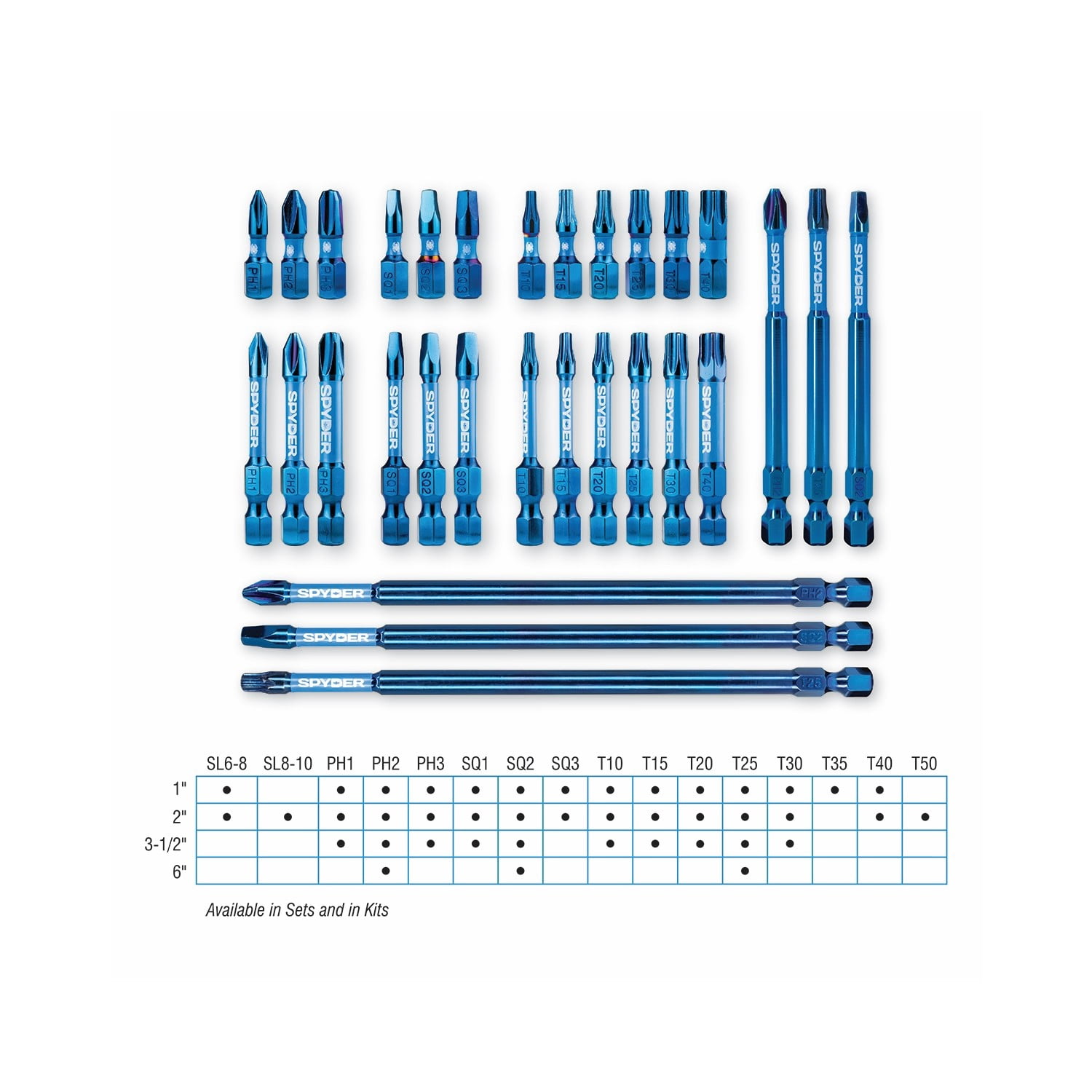 Spyder 19066 Hex 1/4"Drive 1-in Metric Impact Set 7 Piece