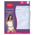 thumbnail image 2 of Women's White Ultimate Cotton Comfort Briefs 4-Pack - Size 9, 2 of 3