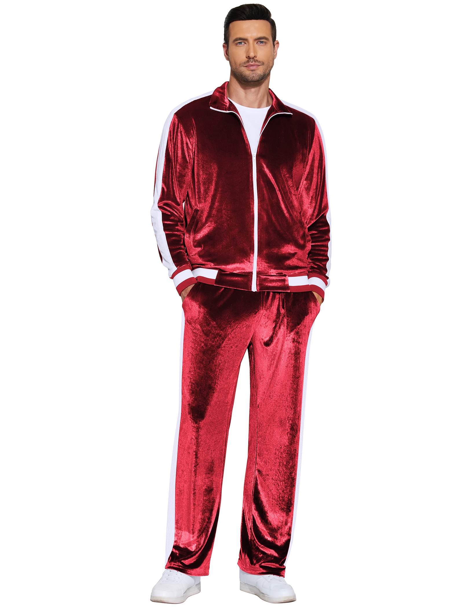 ミュージシャン FANTASTICS FAN FAN HOP TRACK SUIT COOFANDY Mens Tracksuit 2 Piece Set Velour Sweatsuit Jogging Suits