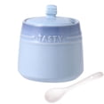thumbnail image 1 of French Gradient Ceramic Sugar Pot With Lid, Solid Sugar Bowl With Spoon, Porcelain Spice Jar, Kitchen Decoration Storage-Blue, 1 of 9
