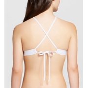Mossimo White High Neck Crochet Halter Bikini 2-Piece Set Swimwear Large