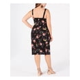 thumbnail image 2 of SOPRANO $59 Womens New 1273 Black Floral Slitted Shift Dress 1X Plus B+B, 2 of 4