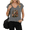 1-Gray, variant on UNISHE Women's Dark Humor Graphic V-Neck T-Shirt Short Sleeve White Anti-Motivational Quote Tee