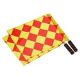 thumbnail image 1 of Unique Bargains Linesman Referee Flag Stainless Steel Pole Sponge Grip, Diamond Checked 2 Pack, 1 of 5