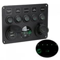 thumbnail image 4 of Rocker Switch Panel Car Toggle Panel Overload for Yacht for Ship for Truck for Caravan for 12V and 24V Vehicle, 4 of 8