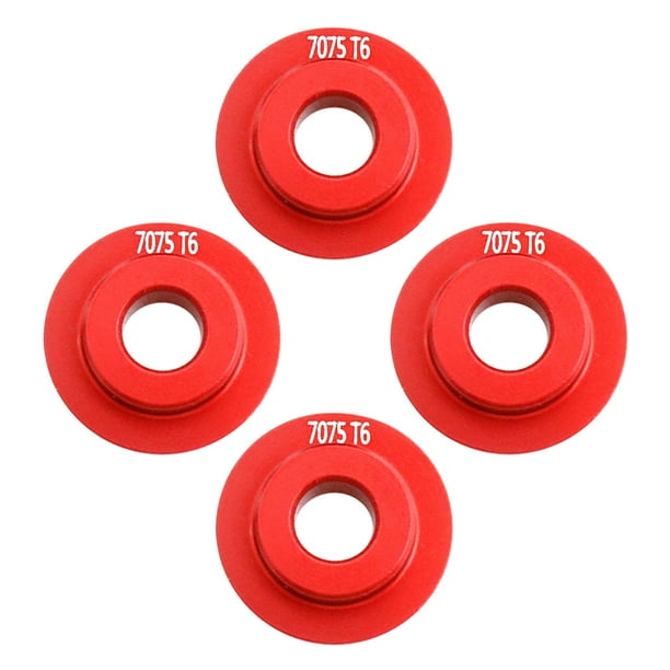 Adaptador hexagonal de rueda 4x, almohadilla adaptadora hexagonal de neumático de rueda, accesorio de vehículo 1/7 RC para interiores Rojo CUTICAT Almohadilla convertidora de maldición de rueda