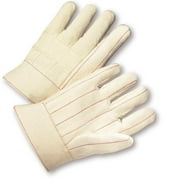 West Chester 7930 Poly Cotton Canvas Gloves [Pack of 12] 9.75 in., White/ Green, Large, Extra Heavy Weight Cotton Hot Mill Gloves