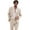 Beige, variant on Mens Linen Suit 2 Piece Slim Fit Wedding Suit for Men Groosmen Prom Linen Jacket Pant Set Sky Blue XXS