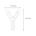 thumbnail image 2 of Raindrops Garden Hose Y Fitting 10Pcs White Plastic Joints For Laboratory And Chemical Industry 3.2mm, 2 of 8