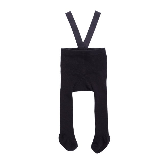 Breathable Baby Girls Solid Color High Waist Suspender Pantyhose