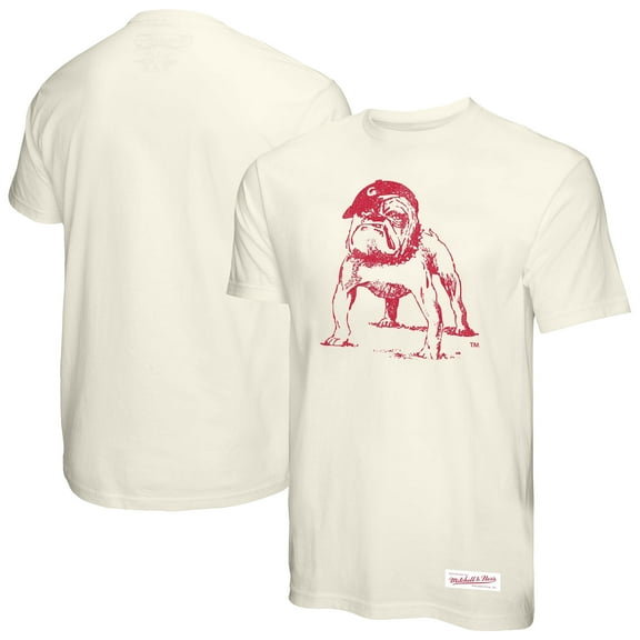 Men's Mitchell & Ness Cream Georgia Bulldogs Vintage Tone T-Shirt