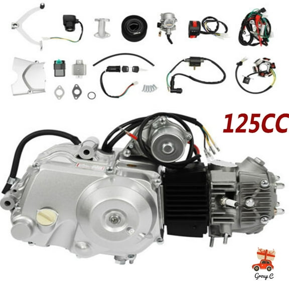 4-Stroke 125CC Engine Motor w/ Reverse for ATVs, Electric Start Semi Auto Go kart Quad