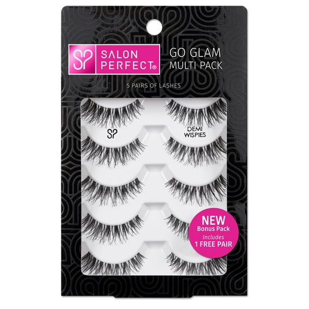 Salon Perfect Go Glam Multi Pack Lashes, Demi Wispie, 5 Pairs Walmart