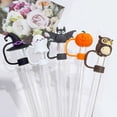 thumbnail image 4 of 2Pack Halloween Straw Cover Cap For Cup Silicone Straw Topper For 30&40 Oz Tumbler With Handle 10Mm 0.4In Proof Reusable Straw Tips Lids For Halloween Gifts. Straw, 4 of 4