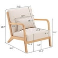 thumbnail image 2 of UBesGoo Modern Mid Century Accent Chair Living Room Single Sofa Cafe Lounge Chair Beige, 2 of 11