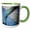 Green/White, variant on 3drose, Split Rock, 11oz Two-tone Red Mug