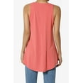 thumbnail image 2 of Women's Tank Tops Scoop Neck Loose Fit Summer Casual Round Hem Sleeveless Tee, 2 of 7