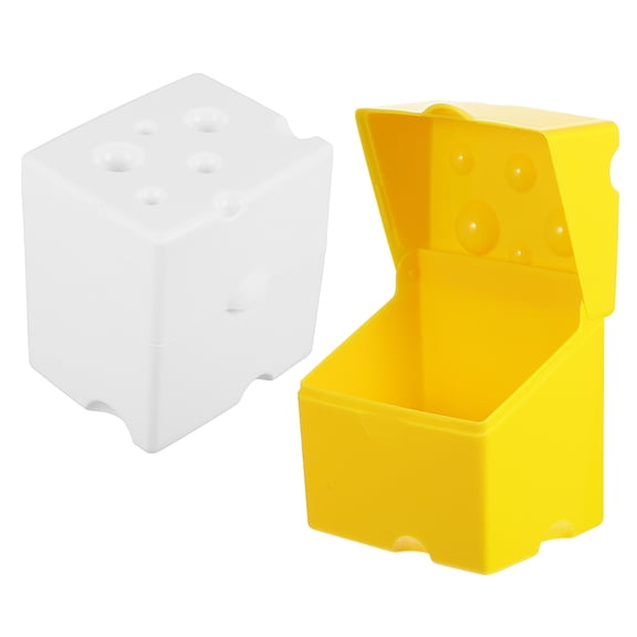Sliced Cheese Storage Container for Fridge with Flip Lid Butter Cream Cheese Keeper Butter Block Cheese Slice Holder Airtight Cheese Box for Refrigerator Kitchen Home Decor