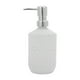 thumbnail image 1 of Dispensador de Jabón de Grano de Bambú de Fondo Redondo 1 Pc 13.53oz Blanco Tono Plateado, 1 of 1