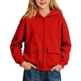 thumbnail image 2 of Nestiefly Zip Up Hoodies For Girls Oversized 2026 Y2K Hoodies Casual Long Sleeve Sweatshirts Fall Spring Track Jackets Red 100, 2 of 4